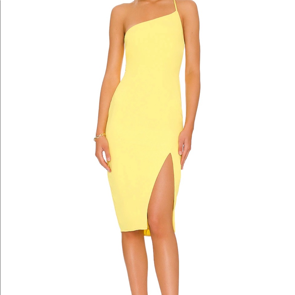REVOLVE Ladi MIDI dress in sunshine yellow